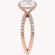 Lyric Radiant Cut Criss Cross Lab Grown Diamond Engagement Ring