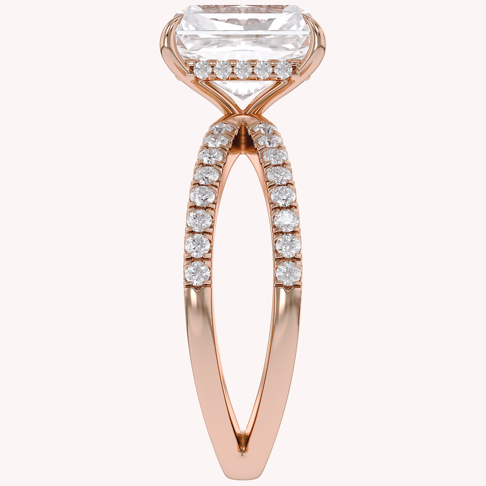 Lyric Radiant Cut Criss Cross Lab Grown Diamond Engagement Ring