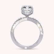 Lyric Radiant Cut Criss Cross Lab Grown Diamond Engagement Ring