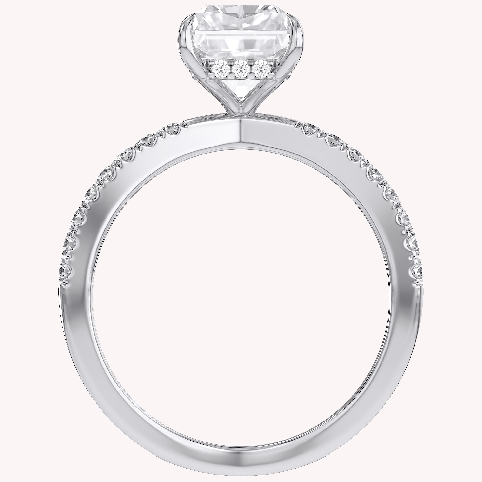 Lyric Radiant Cut Criss Cross Lab Grown Diamond Engagement Ring