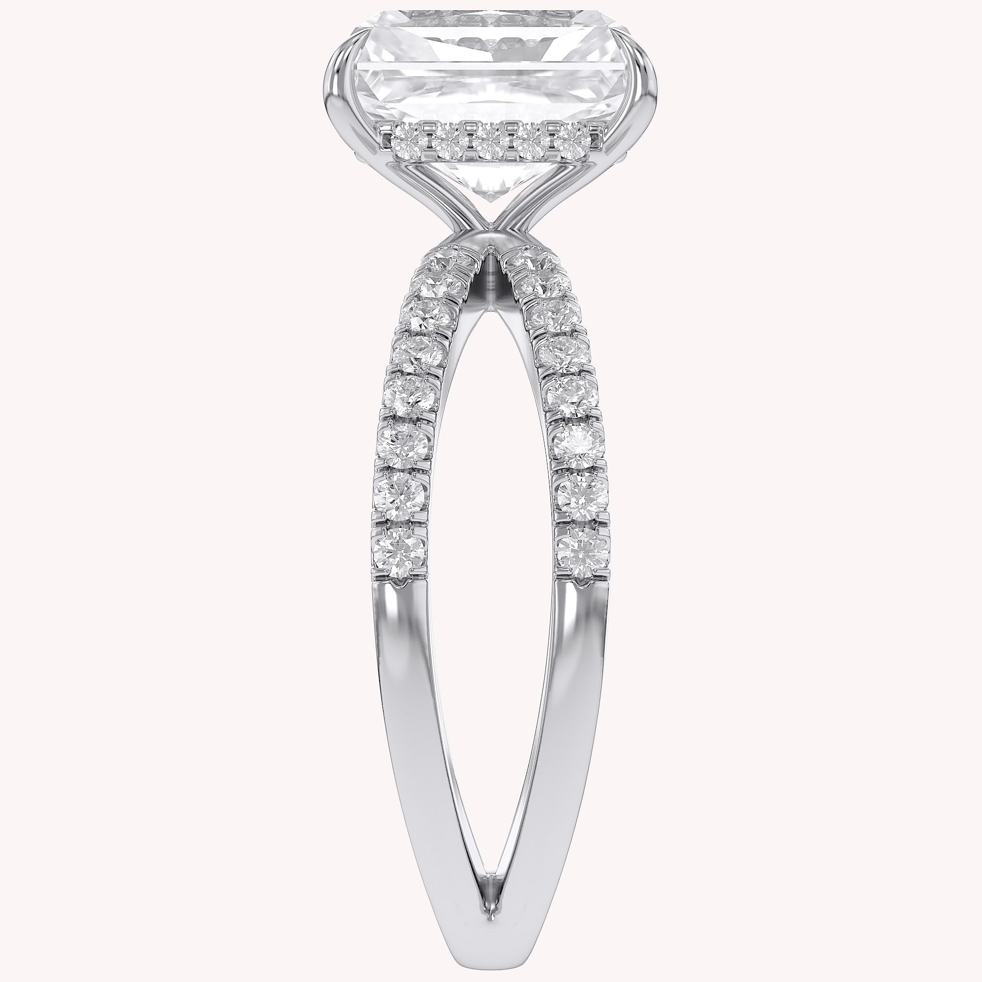 Lyric Radiant Cut Criss Cross Lab Grown Diamond Engagement Ring