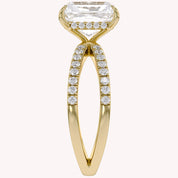 Lyric Radiant Cut Criss Cross Lab Grown Diamond Engagement Ring