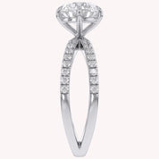 Halle Round Cut Split Shank Lab Grown Diamond Engagement Ring
