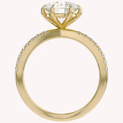Halle Round Cut Split Shank Lab Grown Diamond Engagement Ring