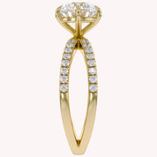Halle Round Cut Split Shank Lab Grown Diamond Engagement Ring