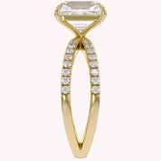 Radiant Solitaire Criss Cross Lab Grown Diamond Engagement Ring