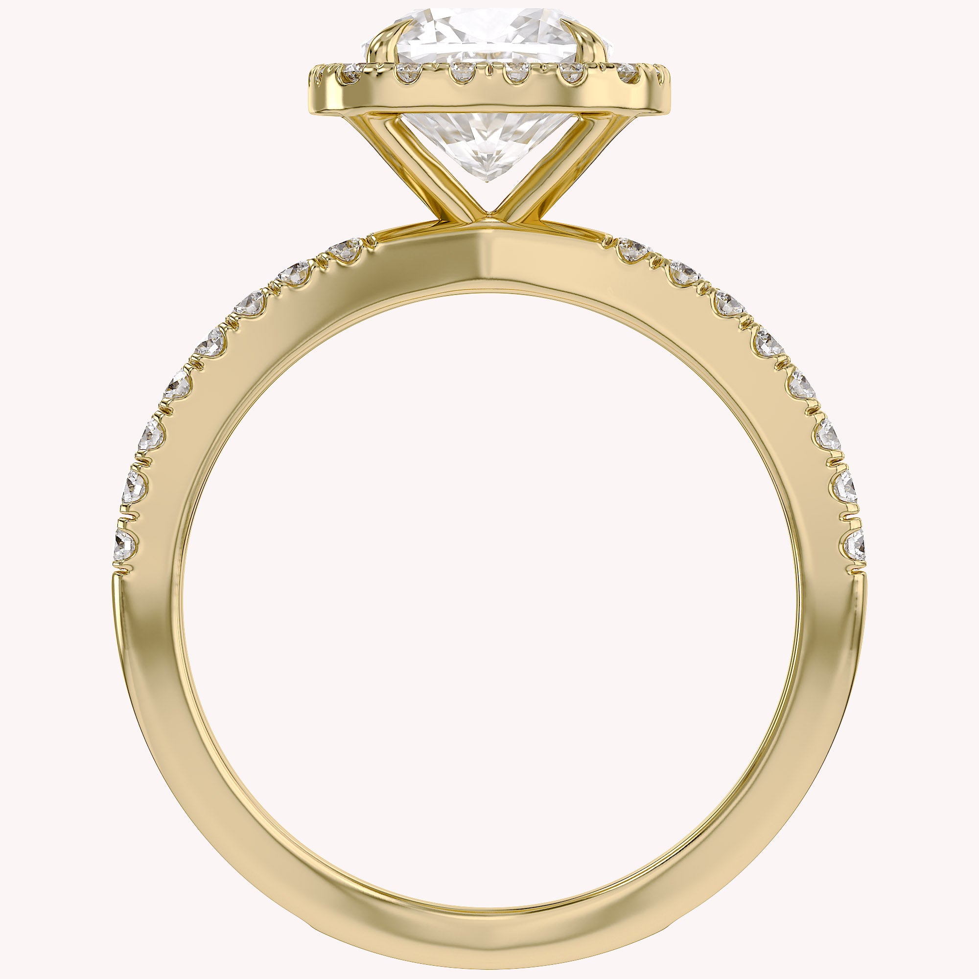 Cushion Halo Solitaire Criss Cross Lab Grown Diamond Engagement Ring