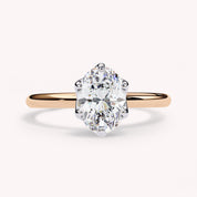 Hadassah 6-Prong Oval Cut Lab Grown Diamond Engagement Ring