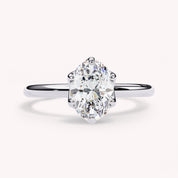 Hadassah 6-Prong Oval Cut Lab Grown Diamond Engagement Ring