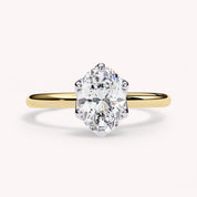 Hadassah 6-Prong Oval Cut Lab Grown Diamond Engagement Ring