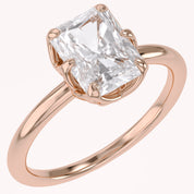 6 Prong Radiant Solitaire Lab Grown Diamond Engagement Ring