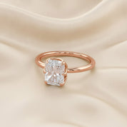 6 Prong Radiant Solitaire Lab Grown Diamond Engagement Ring