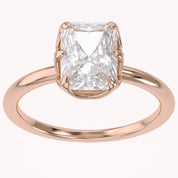 6 Prong Radiant Solitaire Lab Grown Diamond Engagement Ring
