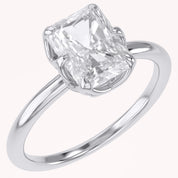 6 Prong Radiant Solitaire Lab Grown Diamond Engagement Ring