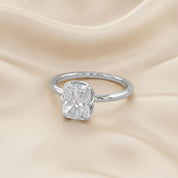 6 Prong Radiant Solitaire Lab Grown Diamond Engagement Ring
