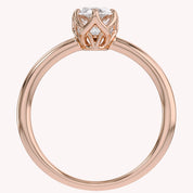 6 Prong Marquise Solitaire Lab Grown Diamond Engagement Ring