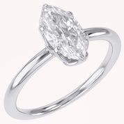 6 Prong Marquise Solitaire Lab Grown Diamond Engagement Ring