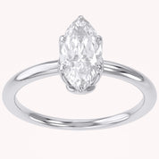 6 Prong Marquise Solitaire Lab Grown Diamond Engagement Ring