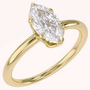 6 Prong Marquise Solitaire Lab Grown Diamond Engagement Ring
