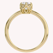 6 Prong Marquise Solitaire Lab Grown Diamond Engagement Ring