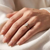 6 Prong Marquise Solitaire Lab Grown Diamond Engagement Ring