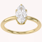6 Prong Marquise Solitaire Lab Grown Diamond Engagement Ring