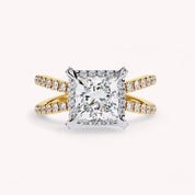 Kylie Princess Cut Split Shank Lab Grown Diamond Engagement Ring