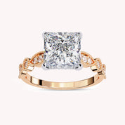 Logan Daisy Princess Cut Lab Grown Diamond Engagement Ring