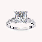 Logan Daisy Princess Cut Lab Grown Diamond Engagement Ring