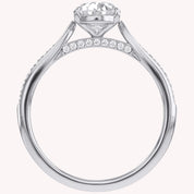 4 Prong Pear Cut Solitaire Engagement Lab Grown Diamond Ring