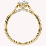 4 Prong Pear Cut Solitaire Engagement Lab Grown Diamond Ring