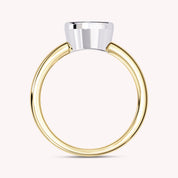Fern Cushion Cut Bezel Set Lab Grown Diamond Engagement Ring