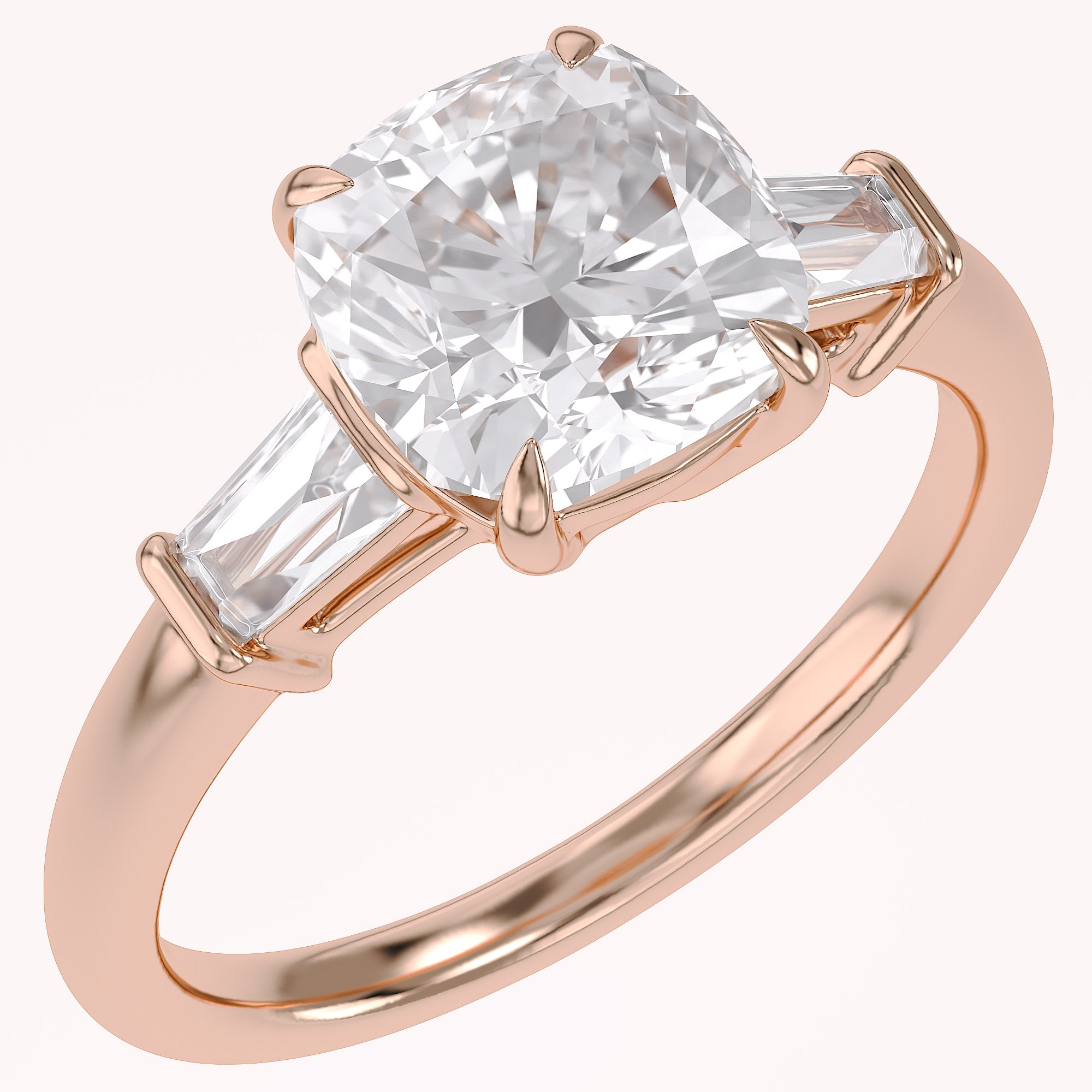 Lab Grown Diamond Three Stone Engagement Ring