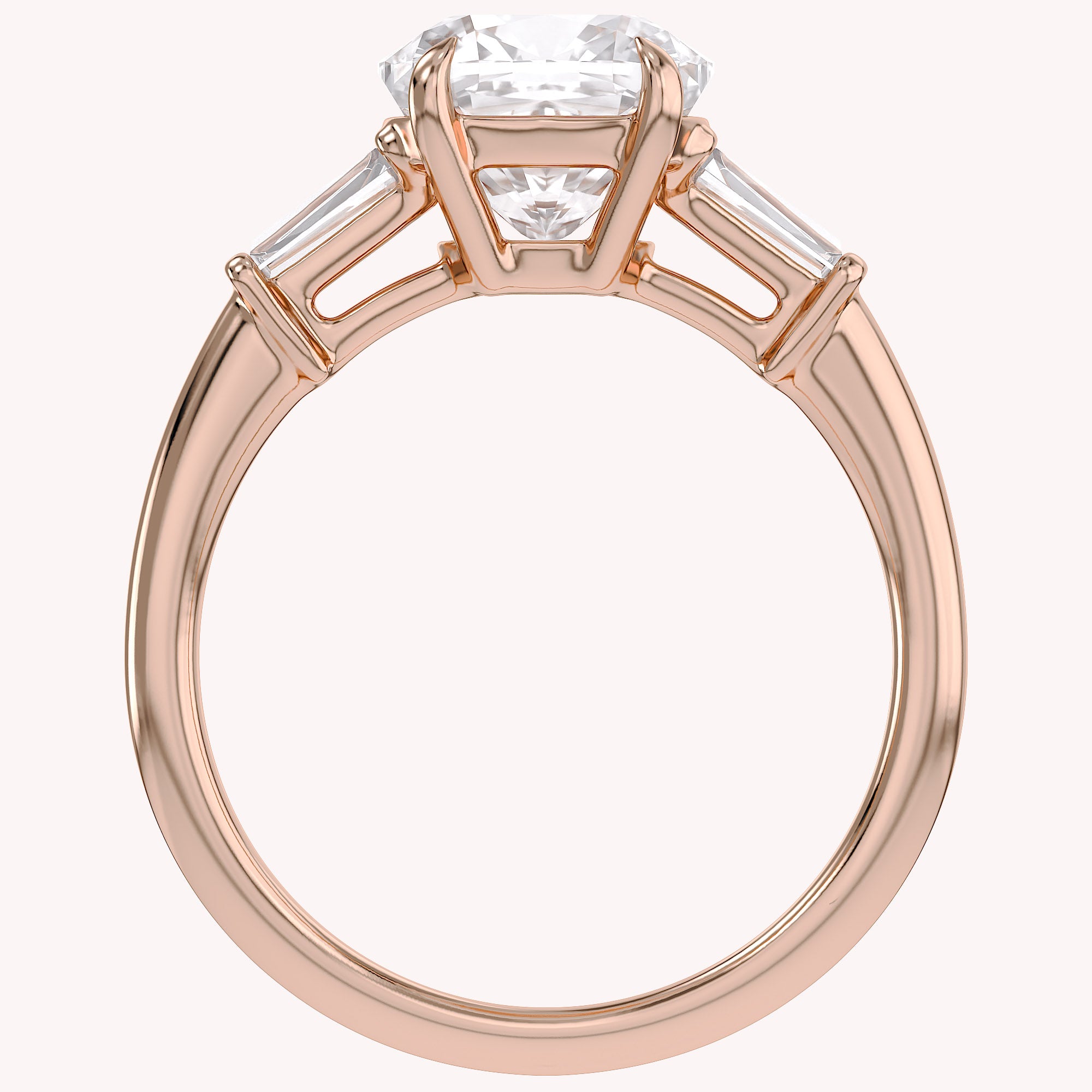 Lab Grown Diamond Three Stone Engagement Ring