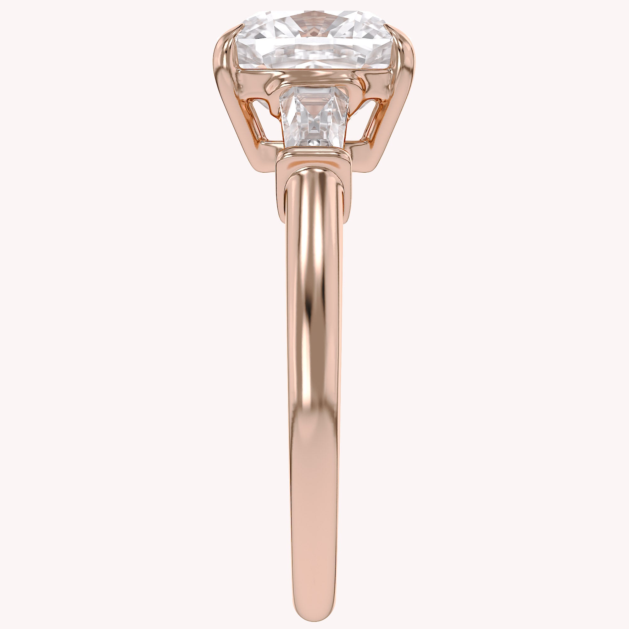 Lab Grown Diamond Three Stone Engagement Ring