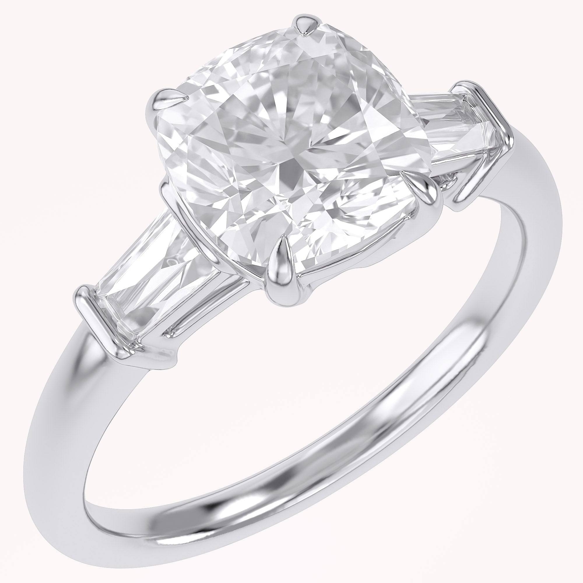 Lab Grown Diamond Three Stone Engagement Ring