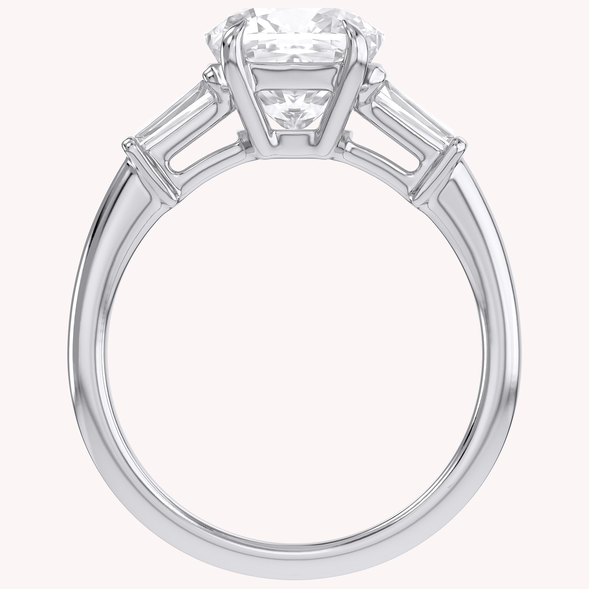 Lab Grown Diamond Three Stone Engagement Ring