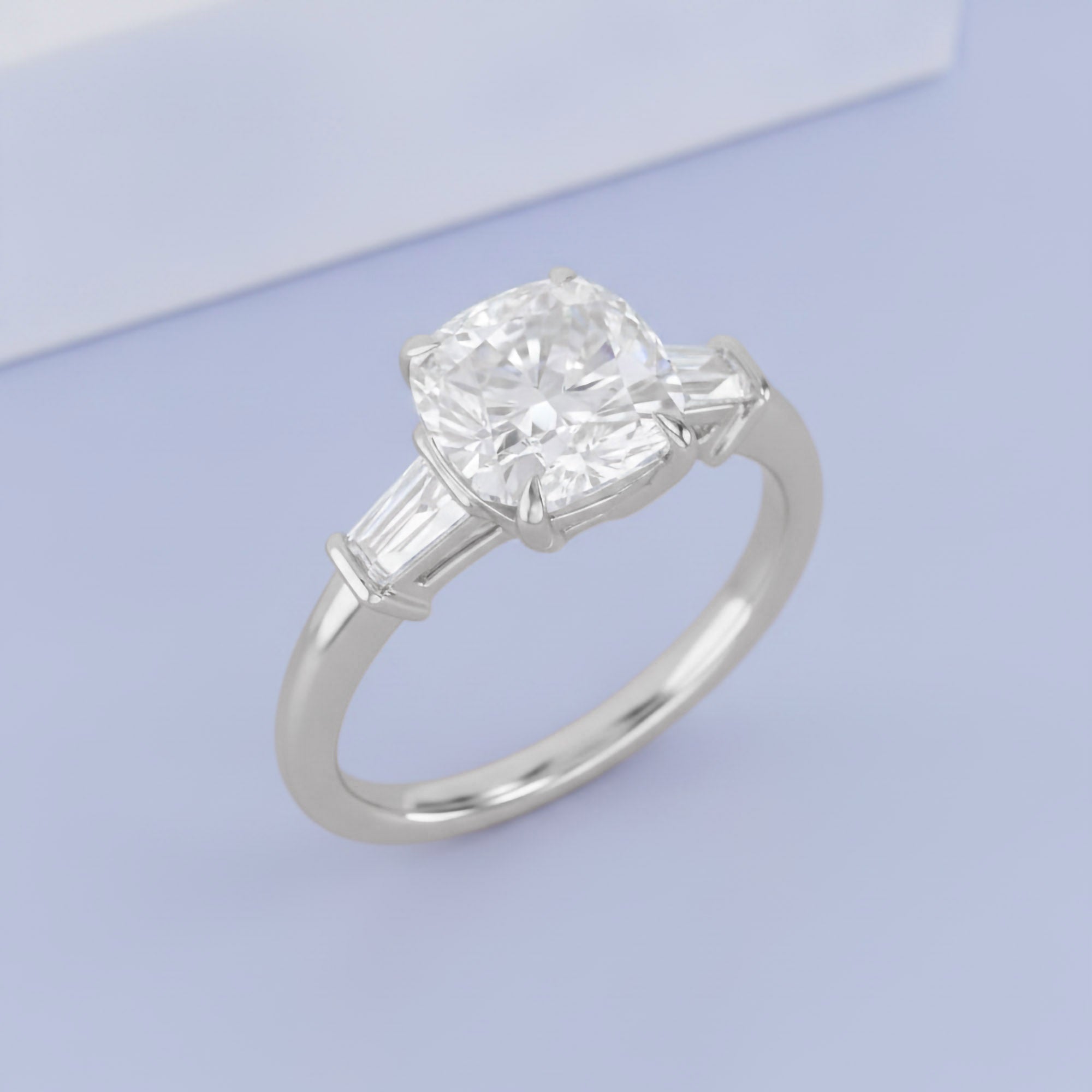 Lab Grown Diamond Three Stone Engagement Ring