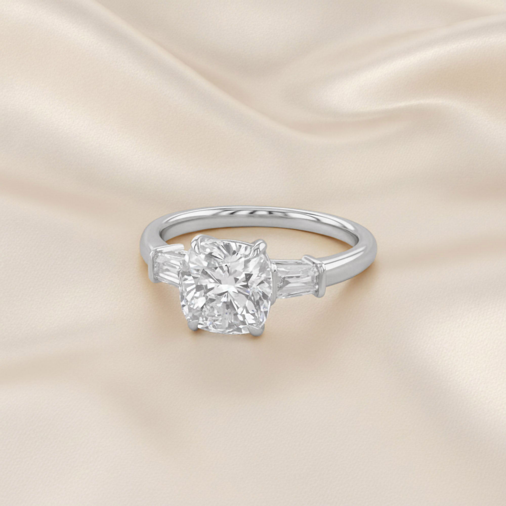 Lab Grown Diamond Three Stone Engagement Ring