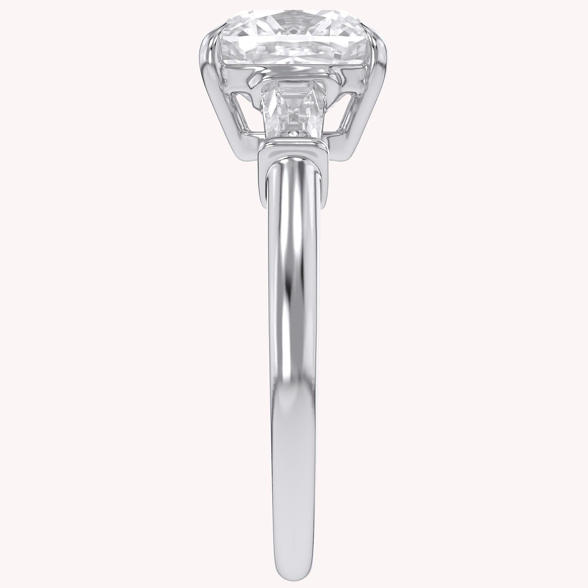 Lab Grown Diamond Three Stone Engagement Ring