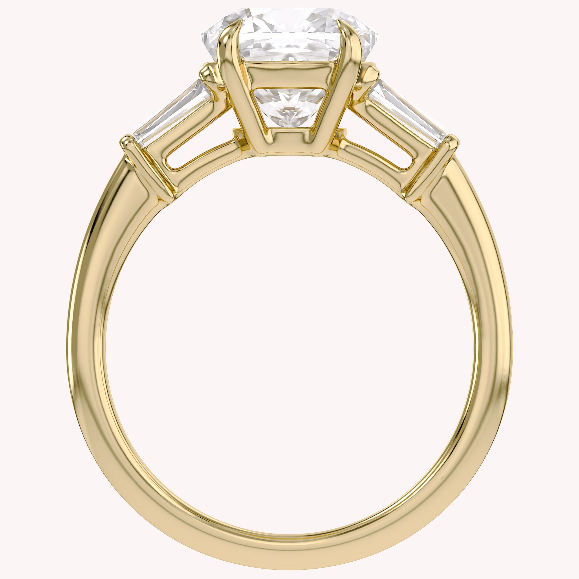 Lab Grown Diamond Three Stone Engagement Ring