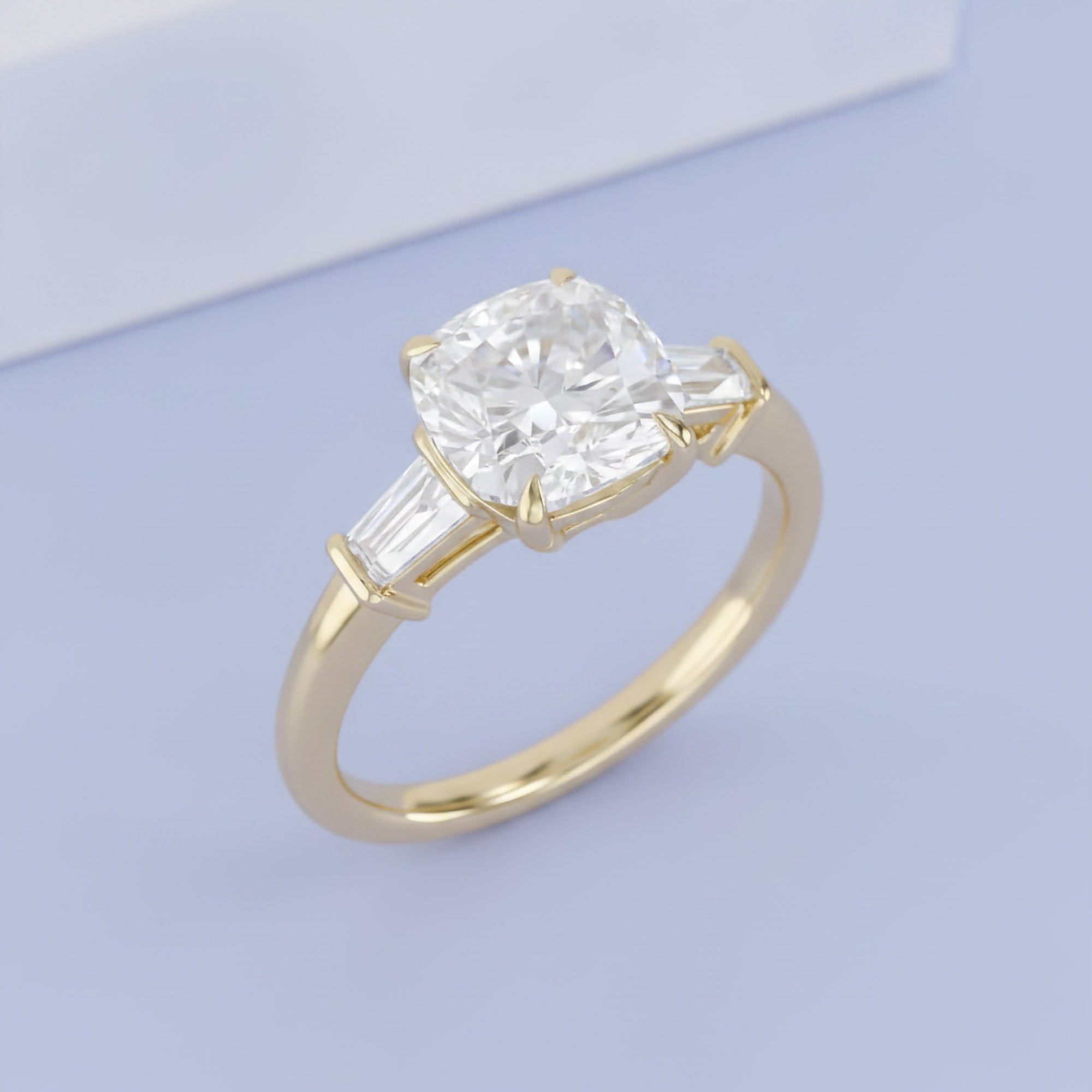 Lab Grown Diamond Three Stone Engagement Ring