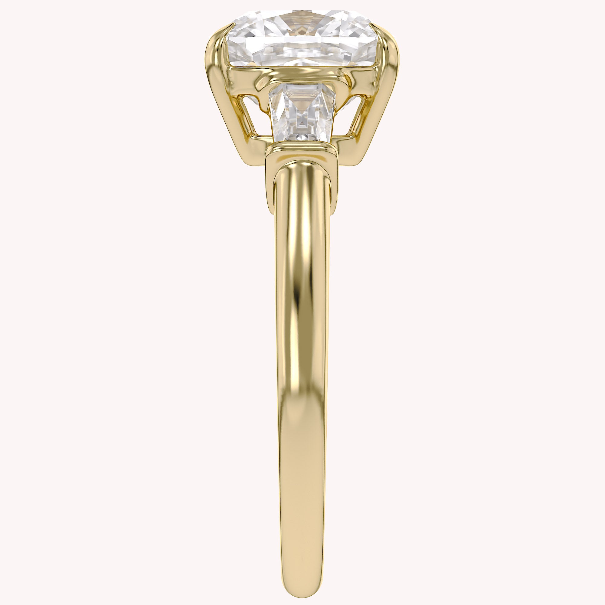 Lab Grown Diamond Three Stone Engagement Ring