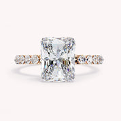 Marion Half Eternity Emerald Cut Lab Grown Diamond Engagement Ring