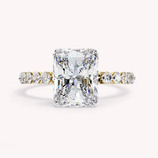 Marion Half Eternity Emerald Cut Lab Grown Diamond Engagement Ring