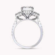 Leda 3 Stone Hidden Halo Lab Grown Diamond Engagement Ring