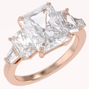 Esmarie Five Stone Radiant Cut Lab Grown Diamond Engagement Ring