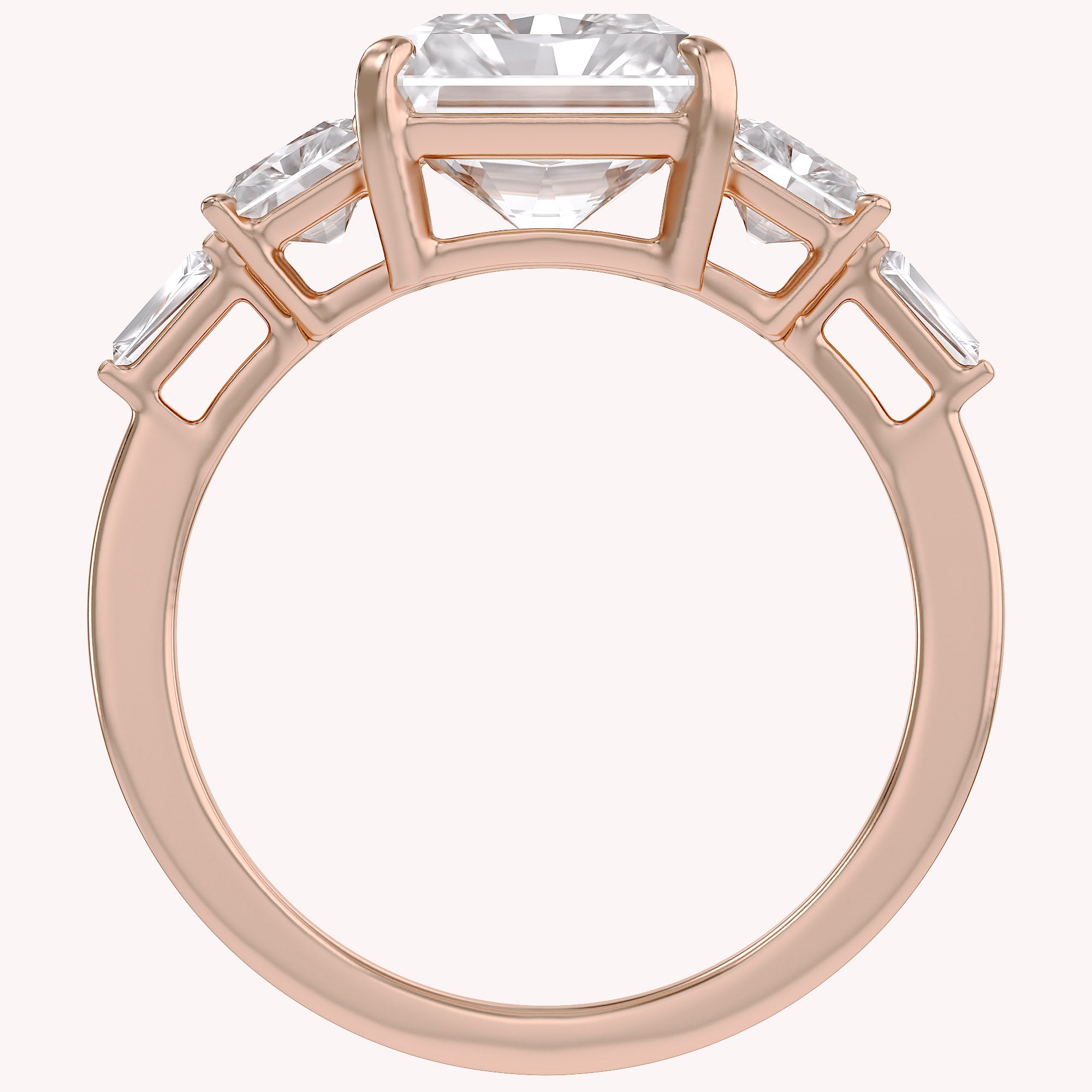 Esmarie Five Stone Radiant Cut Lab Grown Diamond Engagement Ring