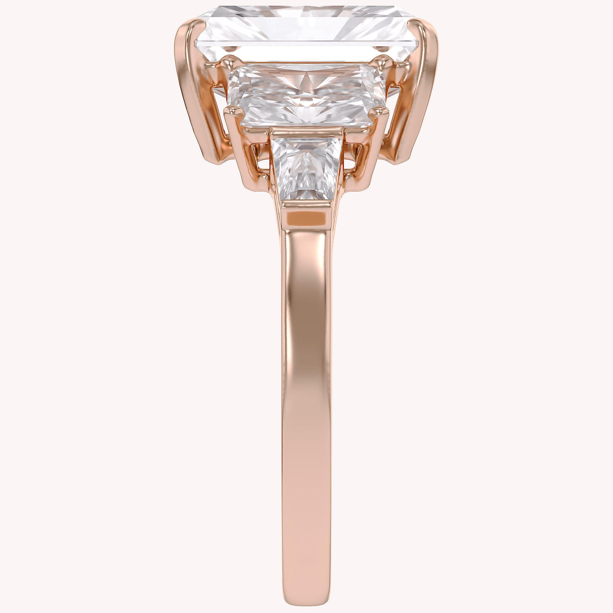 Esmarie Five Stone Radiant Cut Lab Grown Diamond Engagement Ring