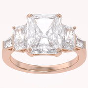 Esmarie Five Stone Radiant Cut Lab Grown Diamond Engagement Ring